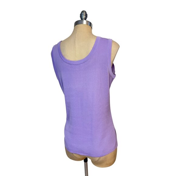 Misook Sleeveless Purple Lavender Acrylic blend Tank Top Medium - Picture 3 of 4